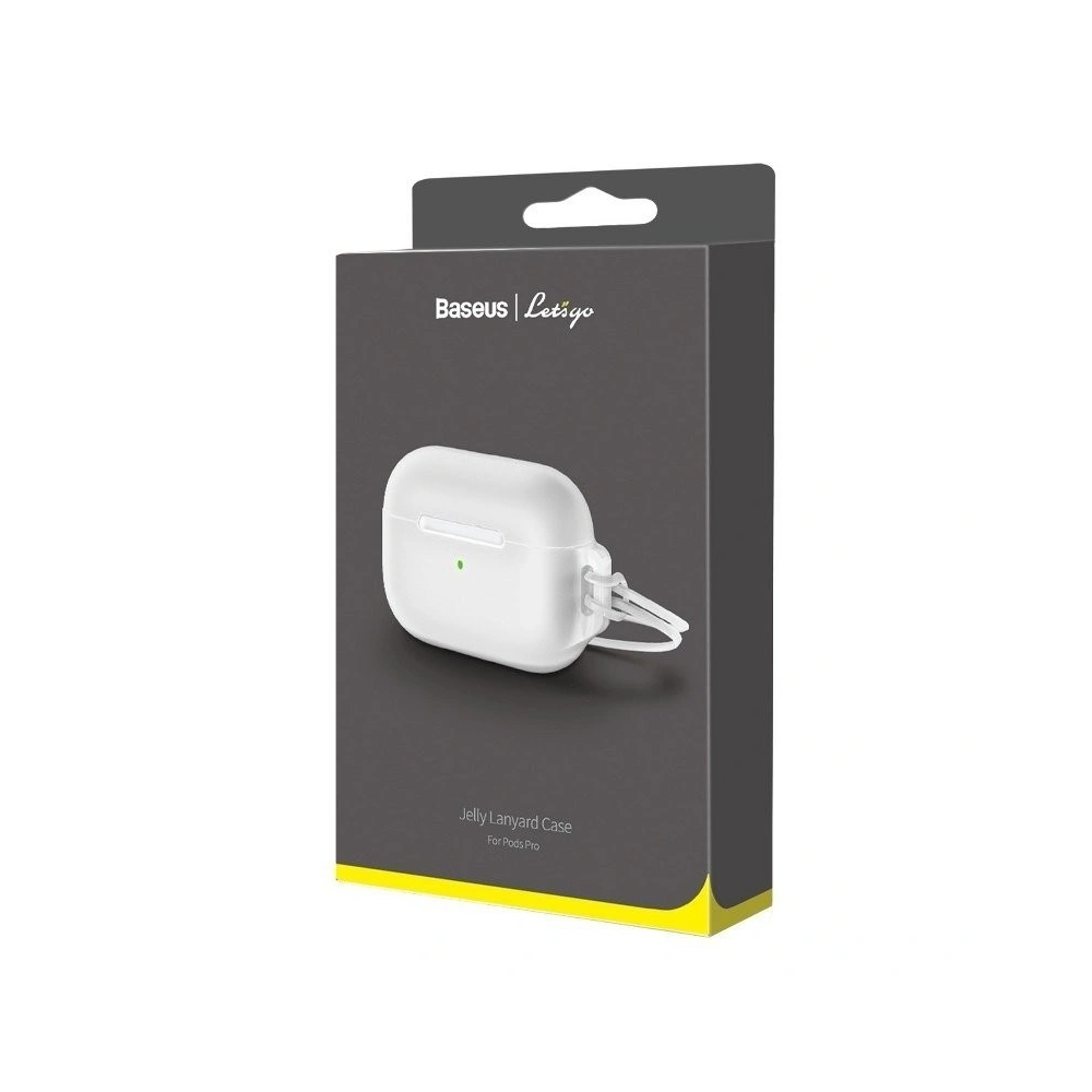 Etui Baseus Let's go Jelly Lanyard Apple AirPods Pro (białe)
