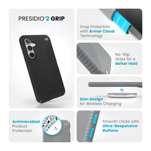 Kup Speck Presidio2 Grip Samsung Galaxy S24 FE (Fekete/Slate Grey/Fehér) - SPK699 - {ean13} - Sklep Home Screen