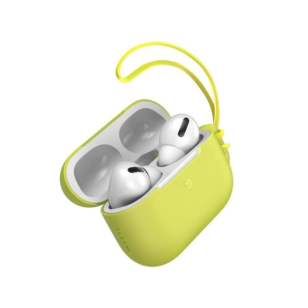 Etui Baseus Let's go Jelly Lanyard Apple AirPods Pro (żółte)