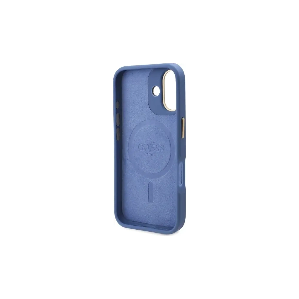 Etui Guess GUHMP16MU4GPRB Apple iPhone 16 Plus hardcase 4G Logo Plate MagSafe niebieski/blue