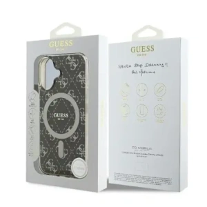 Kup Etui Guess GUHMP16SH4DTEW Apple iPhone 16 hardcase IML 4G Background MagSafe brązowy/brown - GUE3645 - {ean13} - Sklep Home Screen