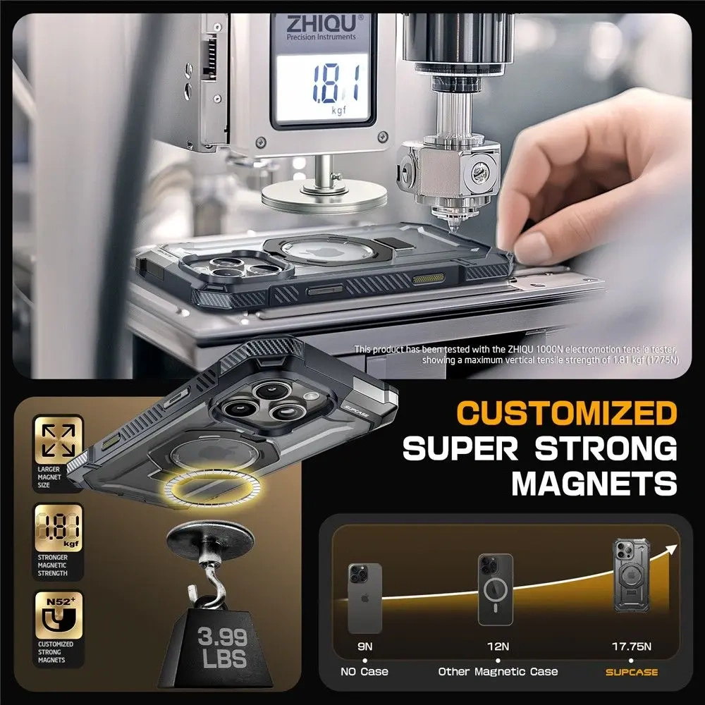 Etui Supcase Unicorn Beetle Grip Mag MagSafe Apple iPhone 16 Pro Grey