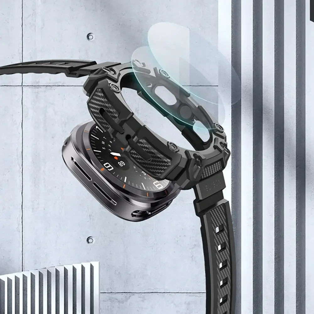 Etui Supcase IBLSN Armorbox & Tempered Glass [2 PACK] Samsung Galaxy Watch Ultra 47mm Black