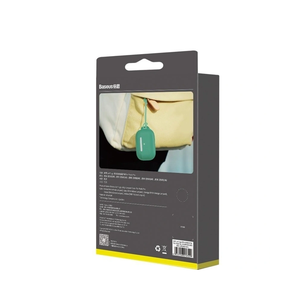 Etui Baseus Let's go Jelly Lanyard Apple AirPods Pro (zielone)