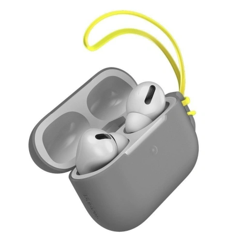 Buy Baseus Let's go Jelly Lanyard Case for Apple AirPods Pro Grey (with yellow lanyard) - BSU1200GRY - {ean13} - Home Screen Store Europe