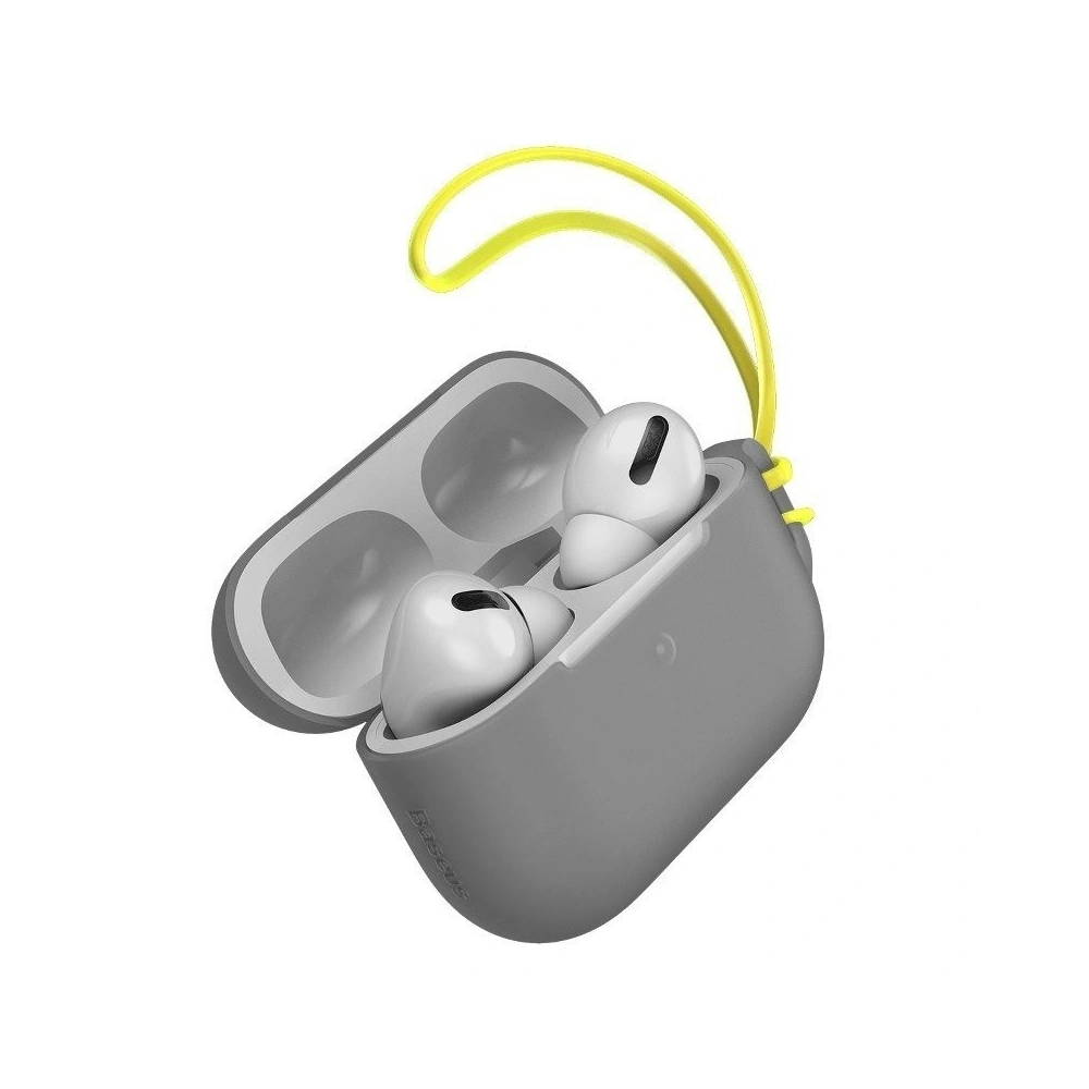 Etui Baseus Let's go Jelly Lanyard Apple AirPods Pro (szare)