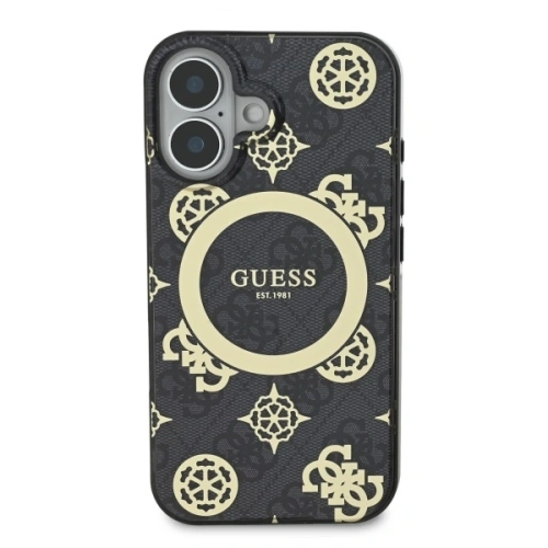 Kup Guess GUHMP16SH4PYEEK Apple iPhone 16 kemény tok IML Peony 4G háttérrel MagSafe fekete - GUE3646 - {ean13} - Sklep Home Screen