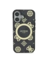 Buy Guess GUHMP16SH4PYEEK Apple iPhone 16 hardcase IML Peony On 4G Background MagSafe black - GUE3646 - {ean13} - Home Screen Store Europe