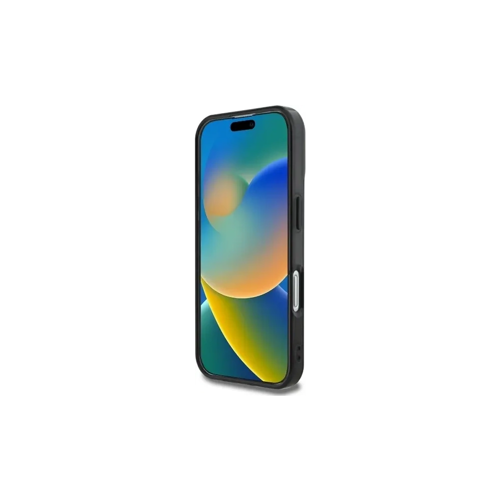 Etui Guess GUHMP16SH4PYEEK Apple iPhone 16 hardcase IML Peony On 4G Background MagSafe czarny/black