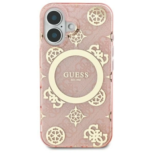 Kup Etui Guess GUHMP16SH4PYEEP Apple iPhone 16 hardcase IML Peony On 4G Background MagSafe różowy/pink - GUE3647 - {ean13} - Sklep Home Screen