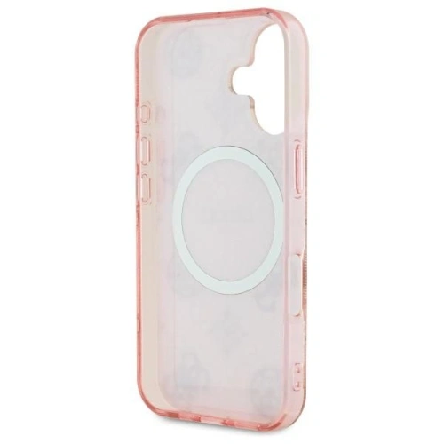 Buy Guess GUHMP16SH4PYEEP Apple iPhone 16 hardcase IML Peony On 4G Background MagSafe pink - GUE3647 - {ean13} - Home Screen Store Europe