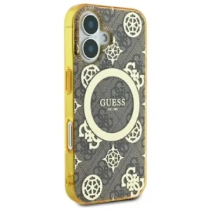 Kup Etui Guess GUHMP16SH4PYEEW Apple iPhone 16 hardcase IML Peony On 4G Background MagSafe brązowy/brown - GUE3648 - {ean13} - Sklep Home Screen