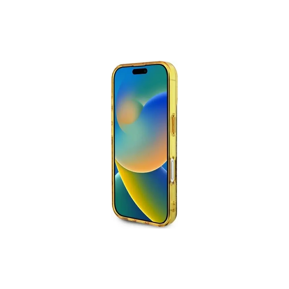 Etui Guess GUHMP16SH4PYEEW Apple iPhone 16 hardcase IML Peony On 4G Background MagSafe brązowy/brown