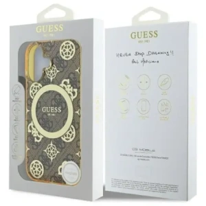 Kup Etui Guess GUHMP16SH4PYEEW Apple iPhone 16 hardcase IML Peony On 4G Background MagSafe brązowy/brown - GUE3648 - {ean13} - Sklep Home Screen