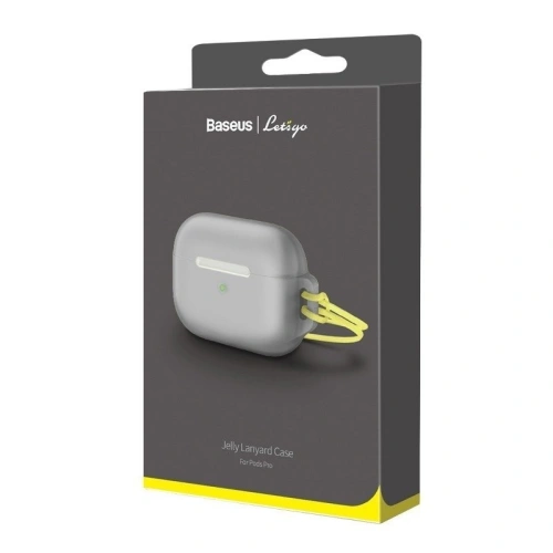 Buy Baseus Let's go Jelly Lanyard Case for Apple AirPods Pro Grey (with yellow lanyard) - BSU1200GRY - {ean13} - Home Screen Store Europe