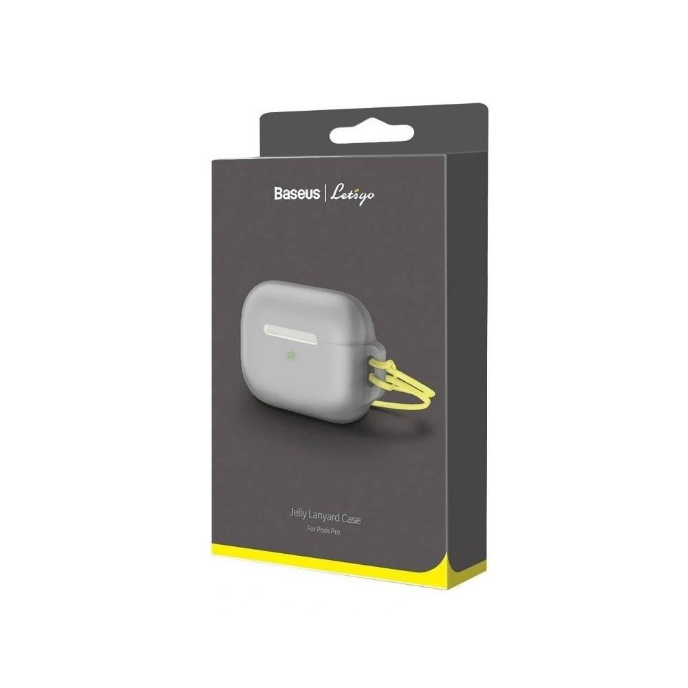 Etui Baseus Let's go Jelly Lanyard Apple AirPods Pro (szare)