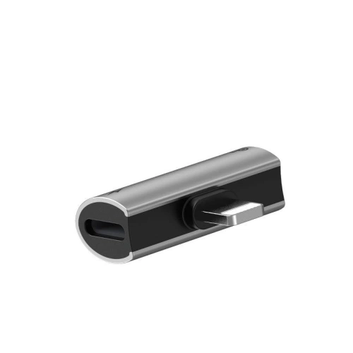 Kup Adapter Audio Baseus L46 Lightning pentru 2x Lightning (argintiu-negru) - BSU1203SLVBLK - {ean13} - Sklep Home Screen