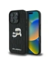 Karl Lagerfeld KLHCP16LPGKLKCPK Apple iPhone 16 Pro hardcase Monogram Karl&Chaoupette Head Pin black