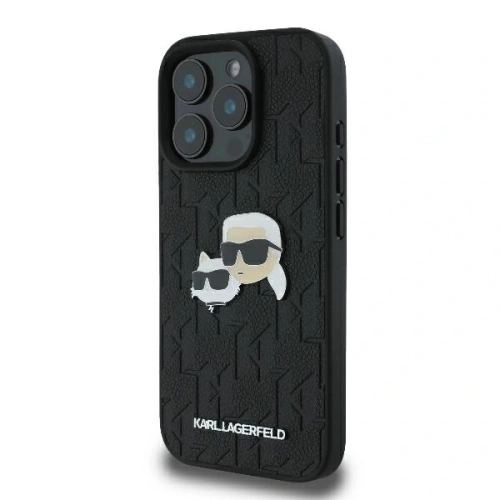Kup Karl Lagerfeld KLHCP16LPGKLKCPK Apple iPhone 16 Pro kemény tok Monogram Karl&Chaoupette fejcsap fekete - KLD21736 - {ean13} - Sklep Home Screen