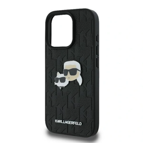 Buy Karl Lagerfeld KLHCP16LPGKLKCPK Apple iPhone 16 Pro hardcase Monogram Karl&Chaoupette Head Pin black - KLD21736 - {ean13} - Home Screen Store Europe