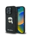 Karl Lagerfeld KLHCP16LPGKLKIPK Apple iPhone 16 Pro hardcase Monogram Karl Head Pin black