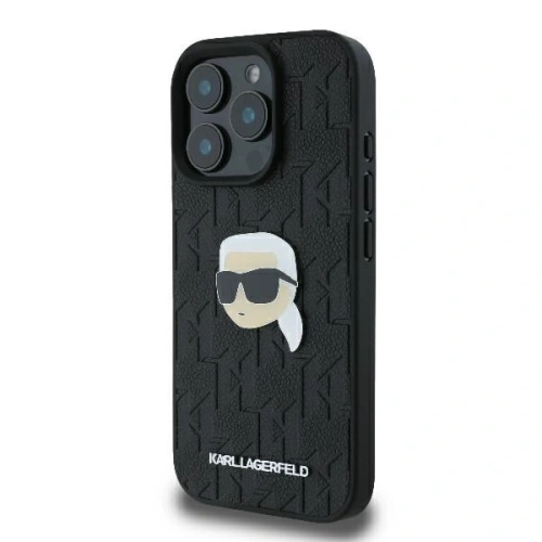 Buy Karl Lagerfeld KLHCP16LPGKLKIPK Apple iPhone 16 Pro hardcase Monogram Karl Head Pin black - KLD21737 - {ean13} - Home Screen Store Europe