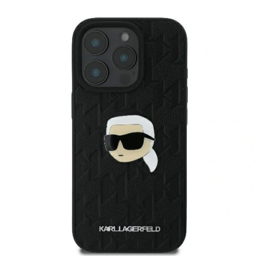 Buy Karl Lagerfeld KLHCP16LPGKLKIPK Apple iPhone 16 Pro hardcase Monogram Karl Head Pin black - KLD21737 - {ean13} - Home Screen Store Europe