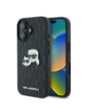 Buy Karl Lagerfeld KLHCP16MPGKLKCPK Apple iPhone 16 Plus hardcase Monogram Karl&Chaoupette Head Pin black - KLD21738 - {ean13} - Home Screen Store Europe