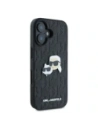 Buy Karl Lagerfeld KLHCP16MPGKLKCPK Apple iPhone 16 Plus hardcase Monogram Karl&Chaoupette Head Pin black - KLD21738 - {ean13} - Home Screen Store Europe