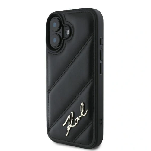 Buy Karl Lagerfeld KLHCP16MPQDSMGK Apple iPhone 16 Plus hardcase Quilted Signature black - KLD21739 - {ean13} - Home Screen Store Europe