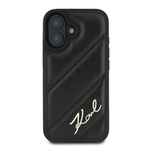 Buy Karl Lagerfeld KLHCP16MPQDSMGK Apple iPhone 16 Plus hardcase Quilted Signature black - KLD21739 - {ean13} - Home Screen Store Europe