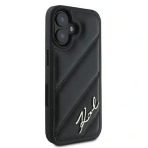 Kup Karl Lagerfeld KLHCP16MPQDSMGK Apple iPhone 16 Plus husă din plastic cu model matlasat neagră - KLD21739 - {ean13} - Sklep Home Screen
