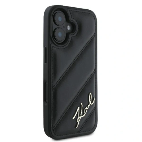 Buy Karl Lagerfeld KLHCP16MPQDSMGK Apple iPhone 16 Plus hardcase Quilted Signature black - KLD21739 - {ean13} - Home Screen Store Europe
