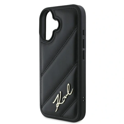 Buy Karl Lagerfeld KLHCP16MPQDSMGK Apple iPhone 16 Plus hardcase Quilted Signature black - KLD21739 - {ean13} - Home Screen Store Europe