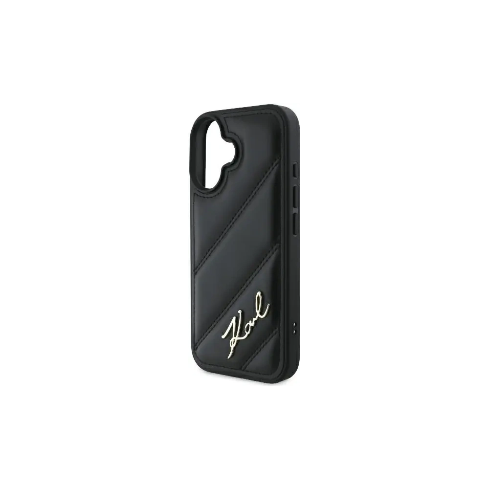 Etui Karl Lagerfeld KLHCP16MPQDSMGK Apple iPhone 16 Plus hardcase Quilted Signature czarny/black