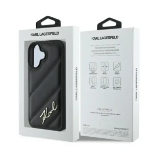 Kup Karl Lagerfeld KLHCP16MPQDSMGK Apple iPhone 16 Plus Hardcase Quilted Signature schwarz - KLD21739 - {ean13} - Sklep Home Screen