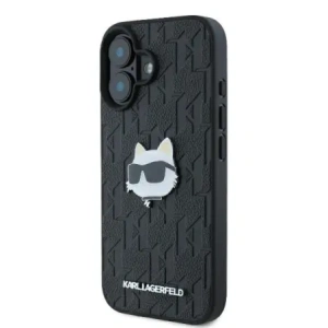 Kup Karl Lagerfeld KLHCP16SPGKLCHPK Apple iPhone 16 keménytok Monogram Choupette Head Pin fekete - KLD21740 - {ean13} - Sklep Home Screen