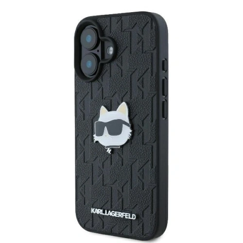 Buy Karl Lagerfeld KLHCP16SPGKLCHPK Apple iPhone 16 hardcase Monogram Choupette Head Pin black - KLD21740 - {ean13} - Home Screen Store Europe