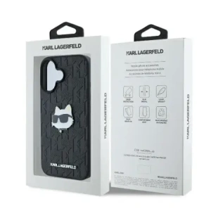 Kup Karl Lagerfeld KLHCP16SPGKLCHPK Apple iPhone 16 keménytok Monogram Choupette Head Pin fekete - KLD21740 - {ean13} - Sklep Home Screen