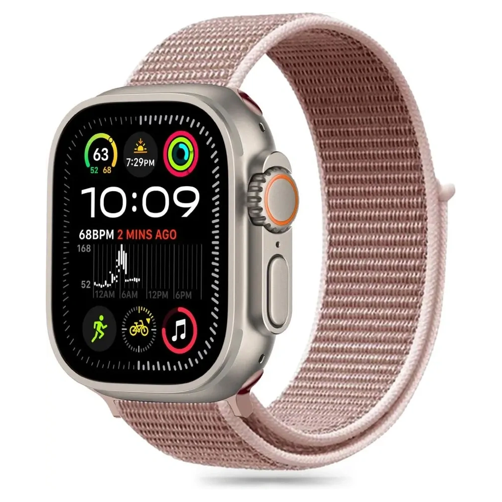 Pasek Tech-Protect Nylon Apple Watch 6 / 7 / 8 / 9 / 10 / SE / Ultra 1 / 2 44/45/46/49mm Dusty Rose