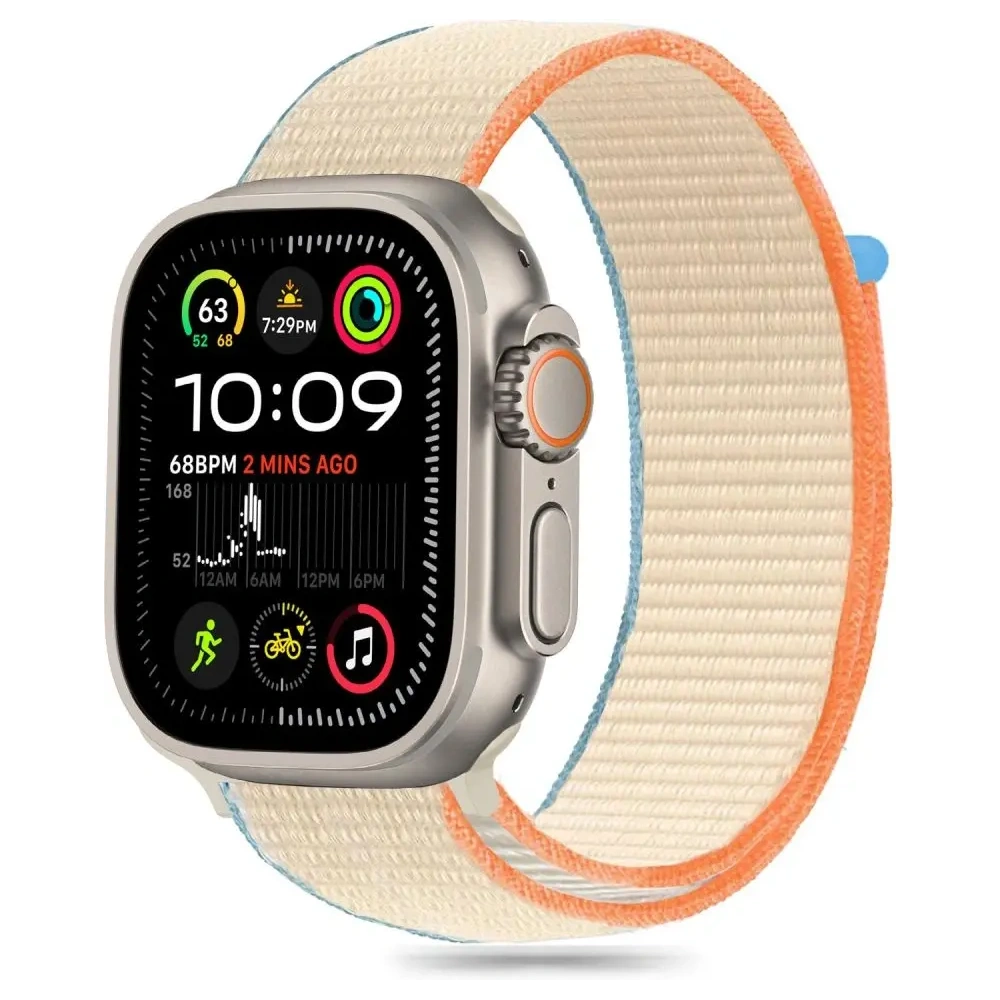 Pasek Tech-Protect Nylon Apple Watch 6 / 7 / 8 / 9 / 10 / SE / Ultra 1 / 2 44/45/46/49mm Cream