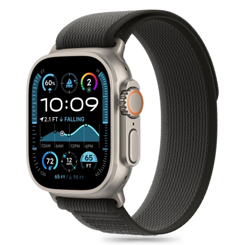 Kup Tech-Protect Nylon csíkos Apple Watch 6 / 7 / 8 / 9 / 10 / SE / Ultra 1 / 2 44/45/46/49mm Fekete/narancs - THP3363 - {ean13} - Sklep Home Screen