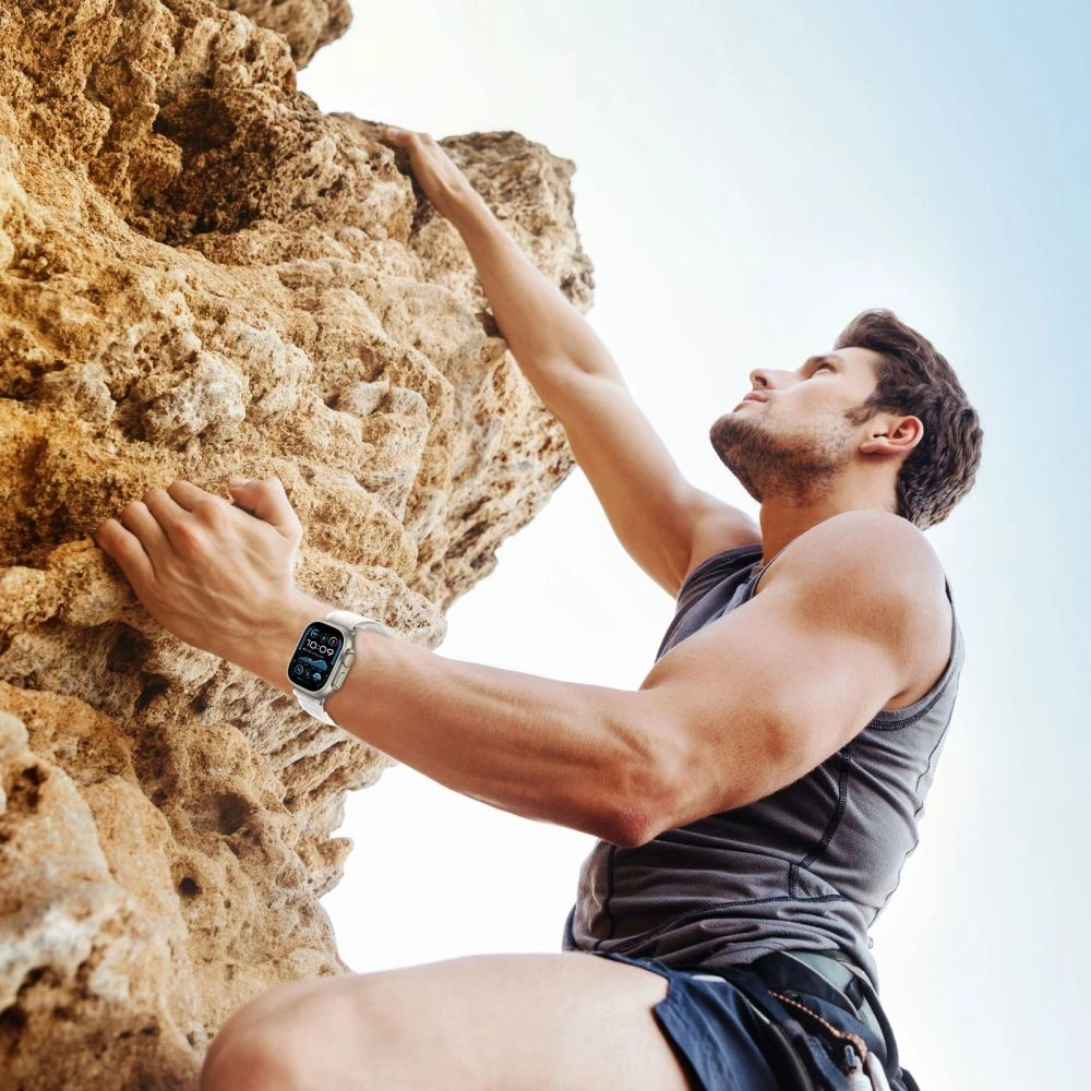 Pasek Tech-Protect Nylon Stripe Apple Watch 6 / 7 / 8 / 9 / 10 / SE / Ultra 1 / 2 44/45/46/49mm Black/orange