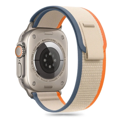 Kup Tech-Protect Nylon csíkos Apple Watch 6 / 7 / 8 / 9 / 10 / SE / Ultra 1 / 2 44/45/46/49mm Krém/narancs - THP3364 - {ean13} - Sklep Home Screen