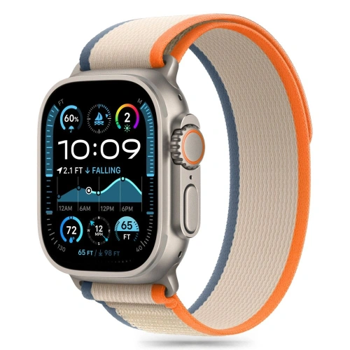 Kup Tech-Protect Nylon csíkos Apple Watch 6 / 7 / 8 / 9 / 10 / SE / Ultra 1 / 2 44/45/46/49mm Krém/narancs - THP3364 - {ean13} - Sklep Home Screen