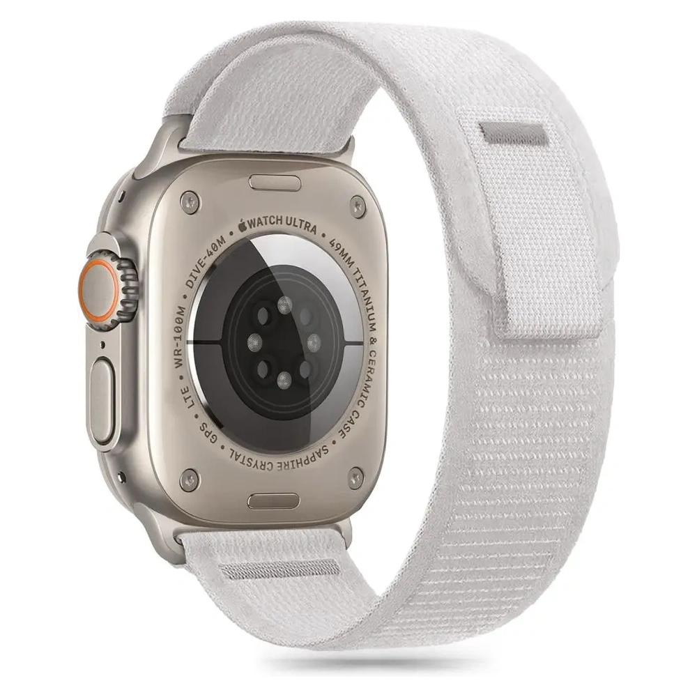 Pasek Tech-Protect Nylon Stripe Apple Watch 6 / 7 / 8 / 9 / 10 / SE / Ultra 1 / 2 44/45/46/49mm Crayon Grey