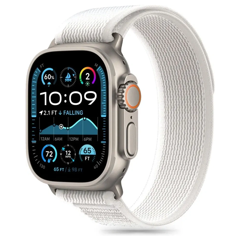 Pasek Tech-Protect Nylon Stripe Apple Watch 6 / 7 / 8 / 9 / 10 / SE / Ultra 1 / 2 44/45/46/49mm Crayon Grey
