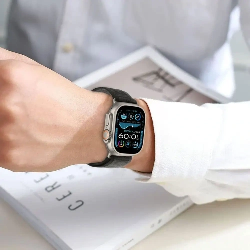 Kup Pasek Tech-Protect Nylon Stripe Apple Watch 6 / 7 / 8 / 9 / 10 / SE / Ultra 1 / 2 44/45/46/49mm Crayon Grey - THP3365 - {ean13} - Sklep Home Screen