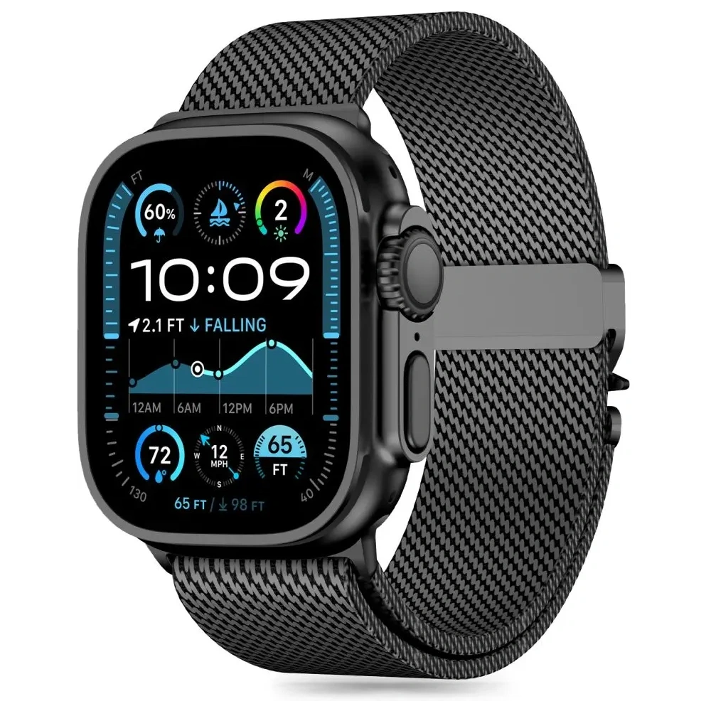 Bransoleta Tech-Protect Milano Apple Watch 6 / 7 / 8 / 9 / 10 / SE / Ultra 1 / 2 44/45/46/49mm Black