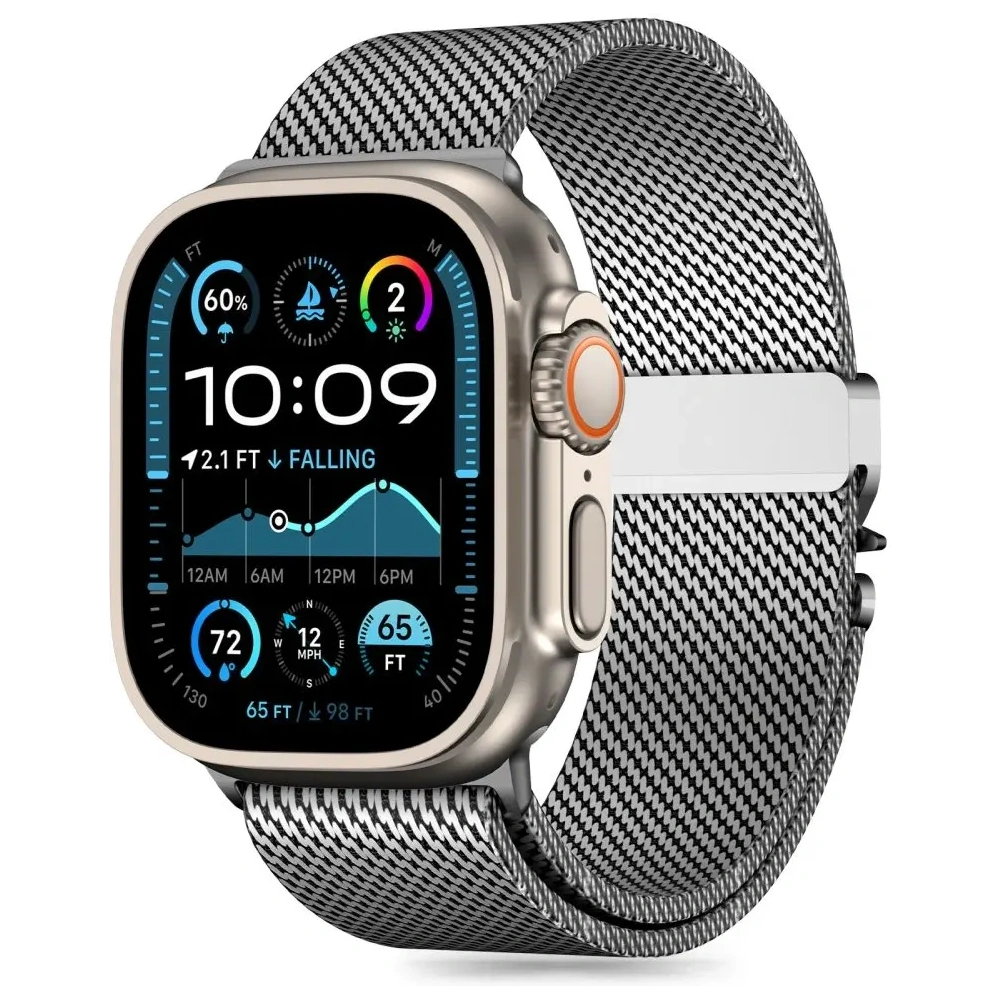 Bransoleta Tech-Protect Milano Apple Watch 6 / 7 / 8 / 9 / 10 / SE / Ultra 1 / 2 44/45/46/49mm Silver